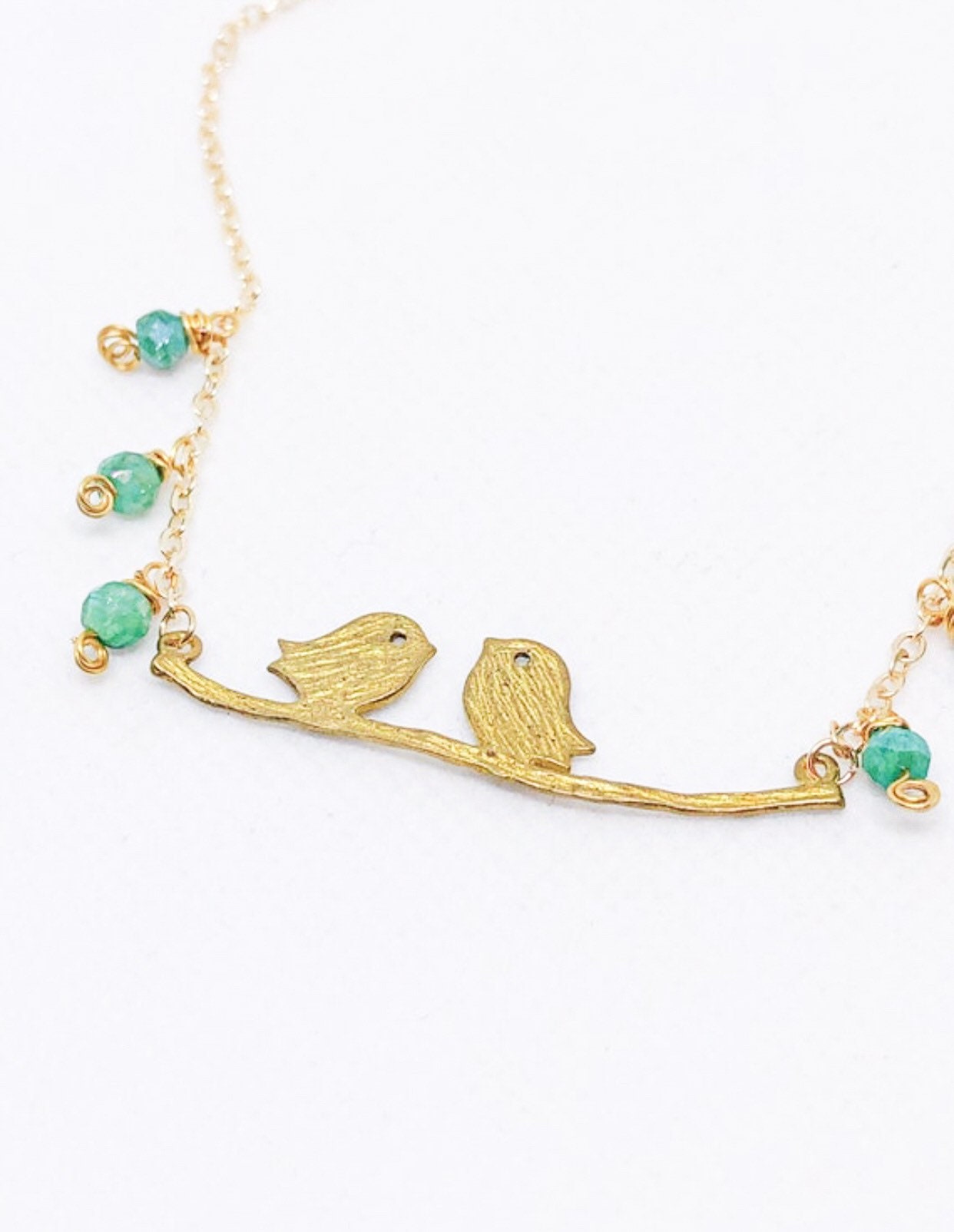 Tiny sales bird necklace