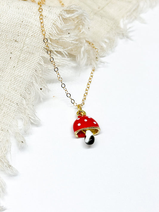 Mushroom necklace pendant