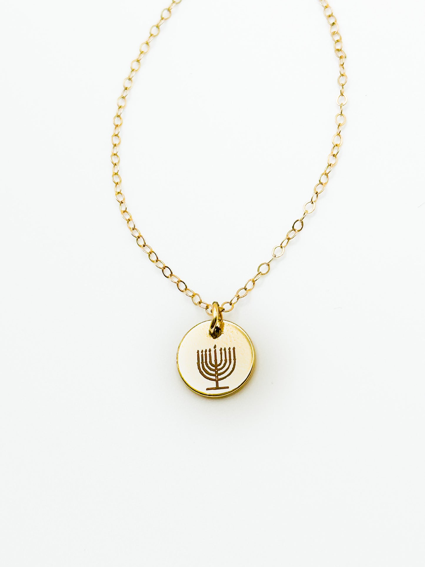 Hanukkah necklace gold