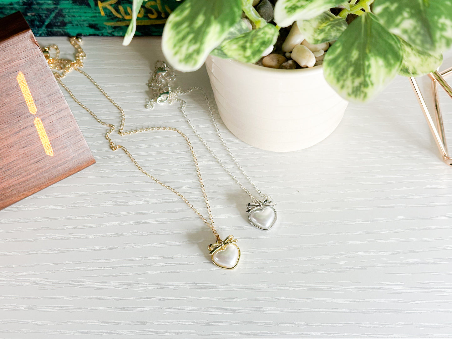 Pearl heart necklace