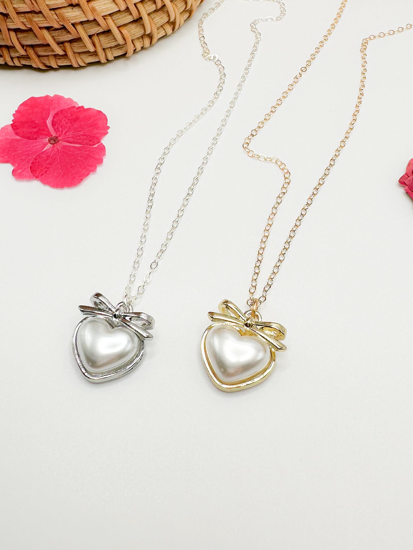 Pearl heart necklace