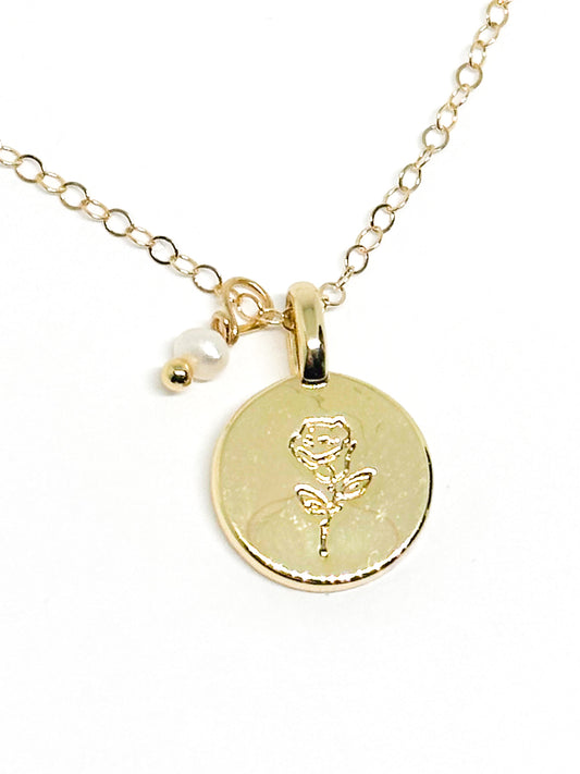 June birth flower necklace