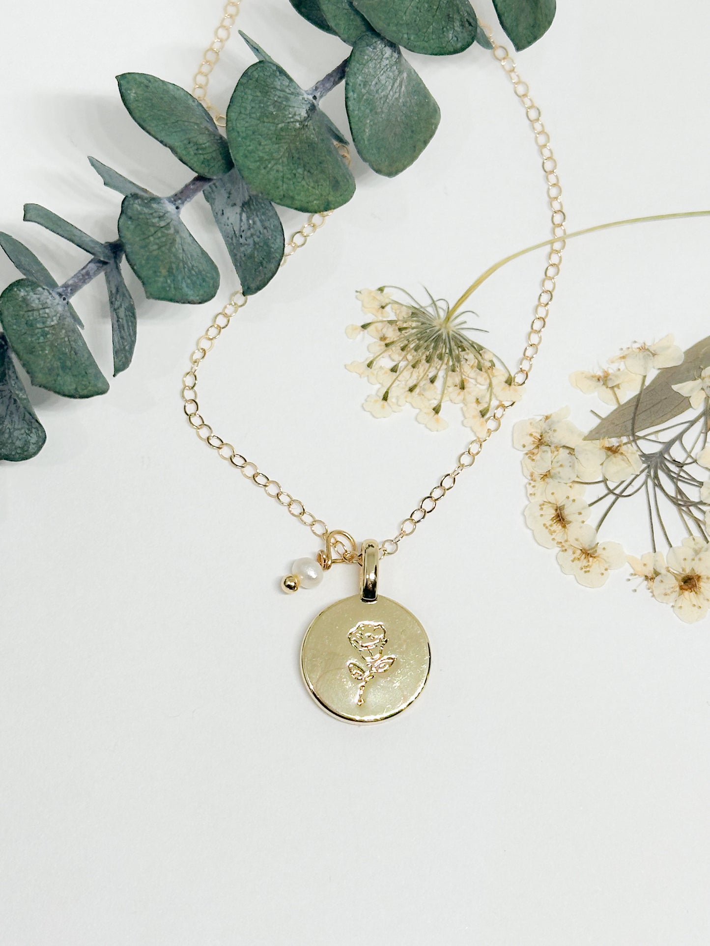 June birth flower necklace