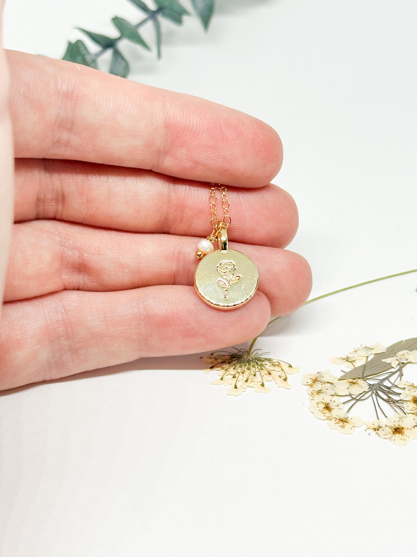 June birth flower necklace