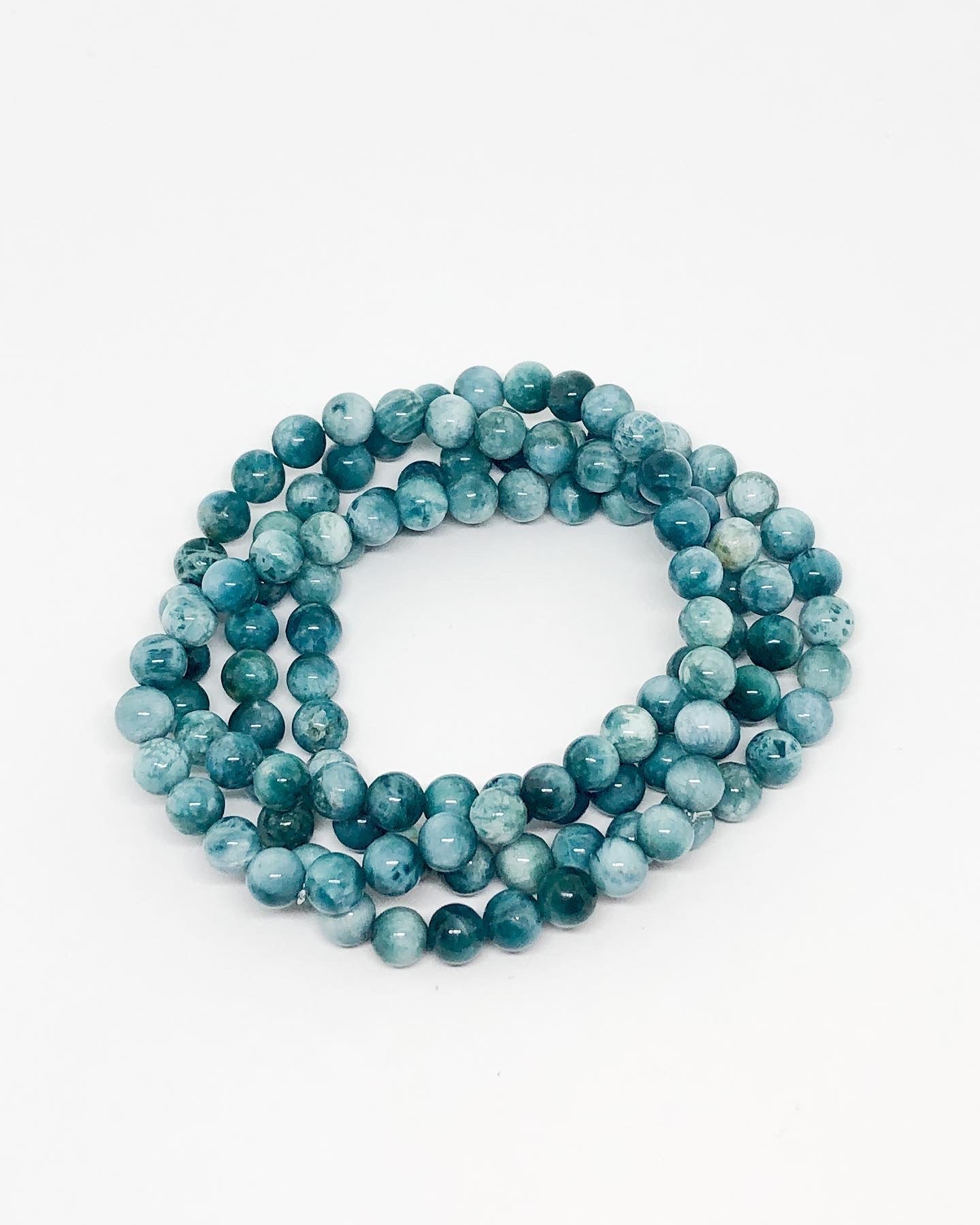 Father's Day Gift ideas - Blue apatite beaded bracelet