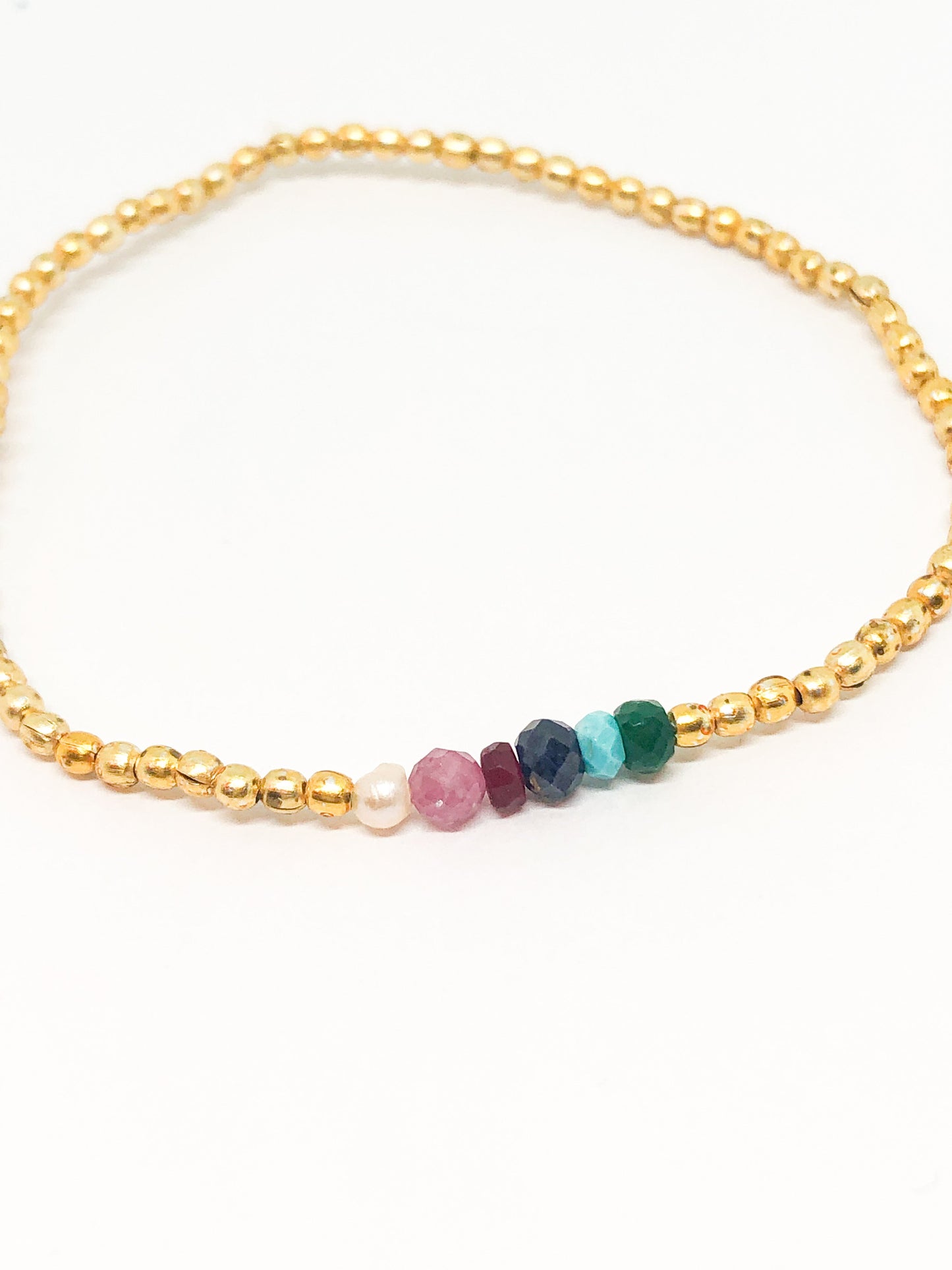 Personalized Mother's Day gift - custom birthstone bracelet gold filled