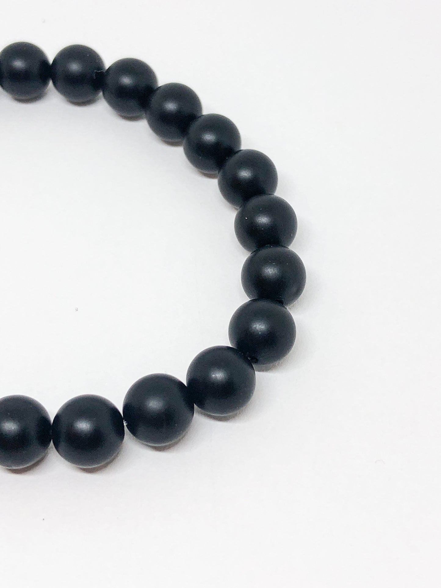 Black onyx beaded bracelet