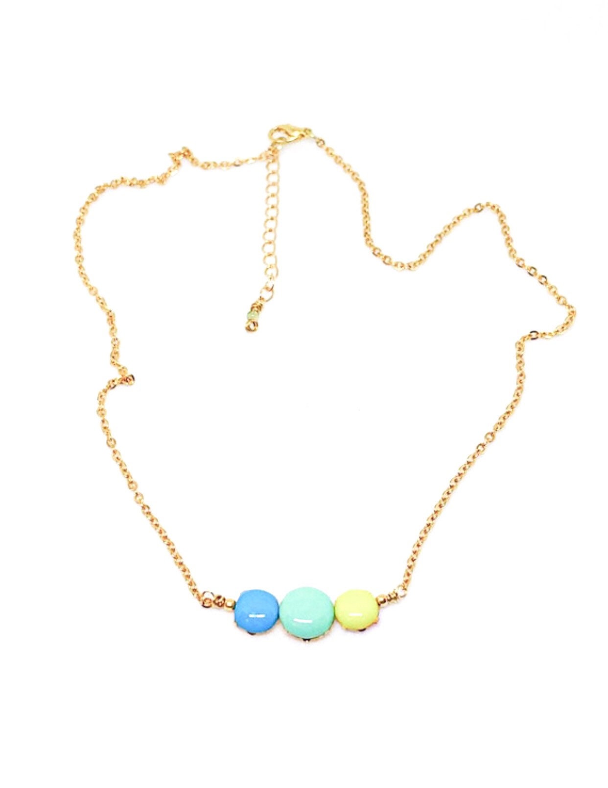 Pastel enamel necklace