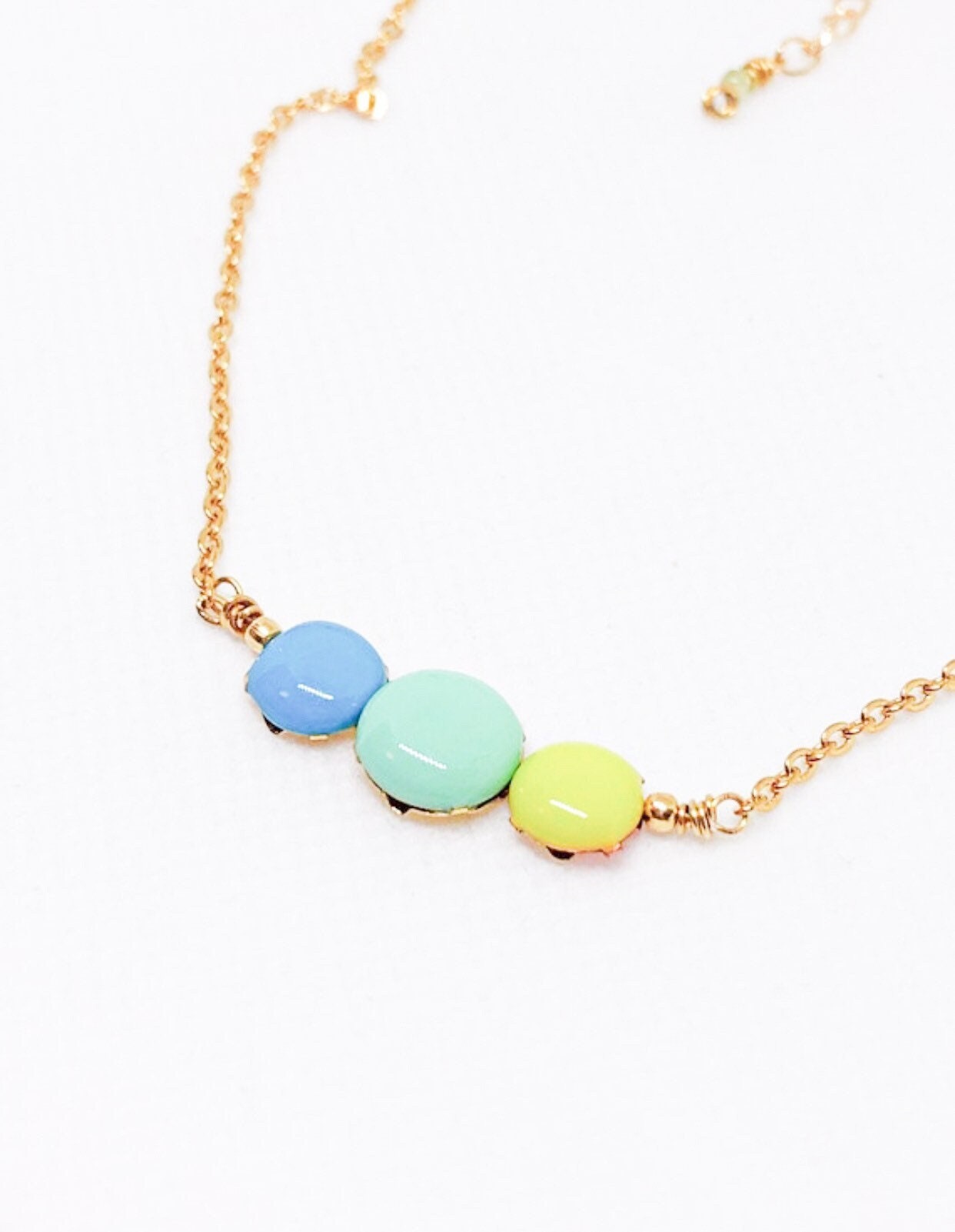 Pastel enamel necklace