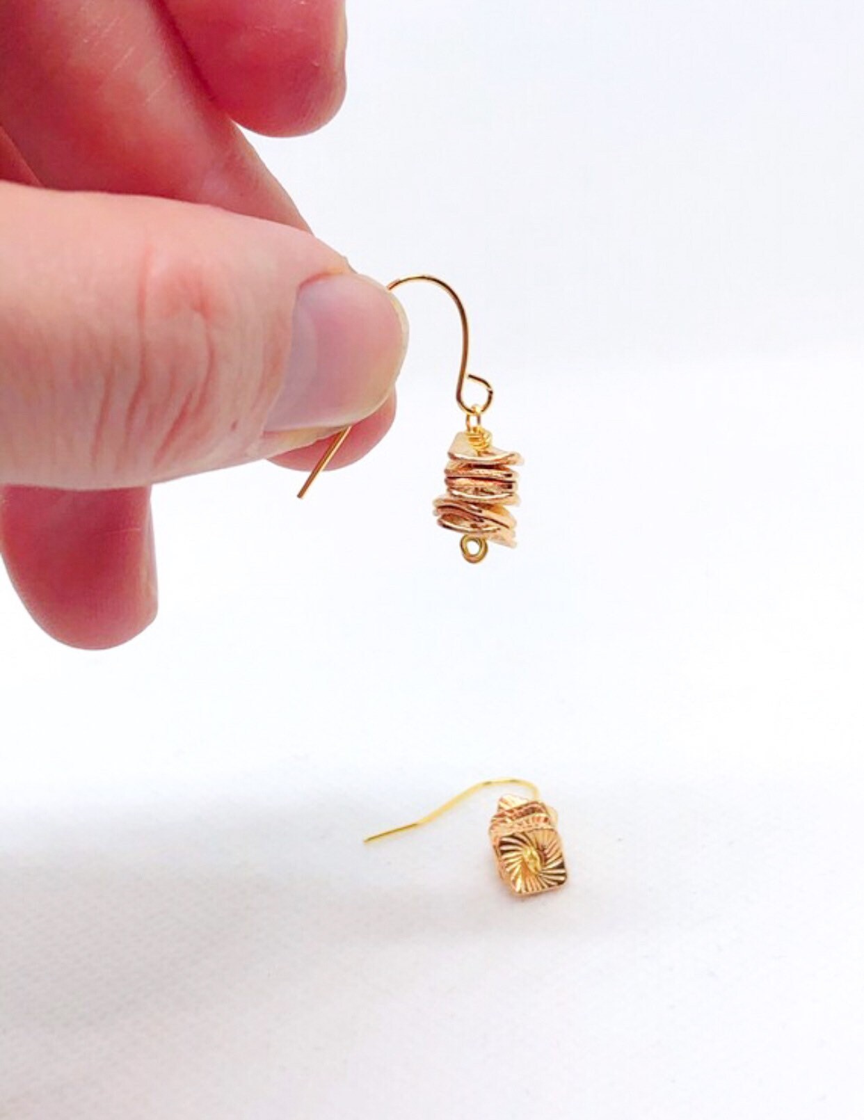 Dainty gold earrings