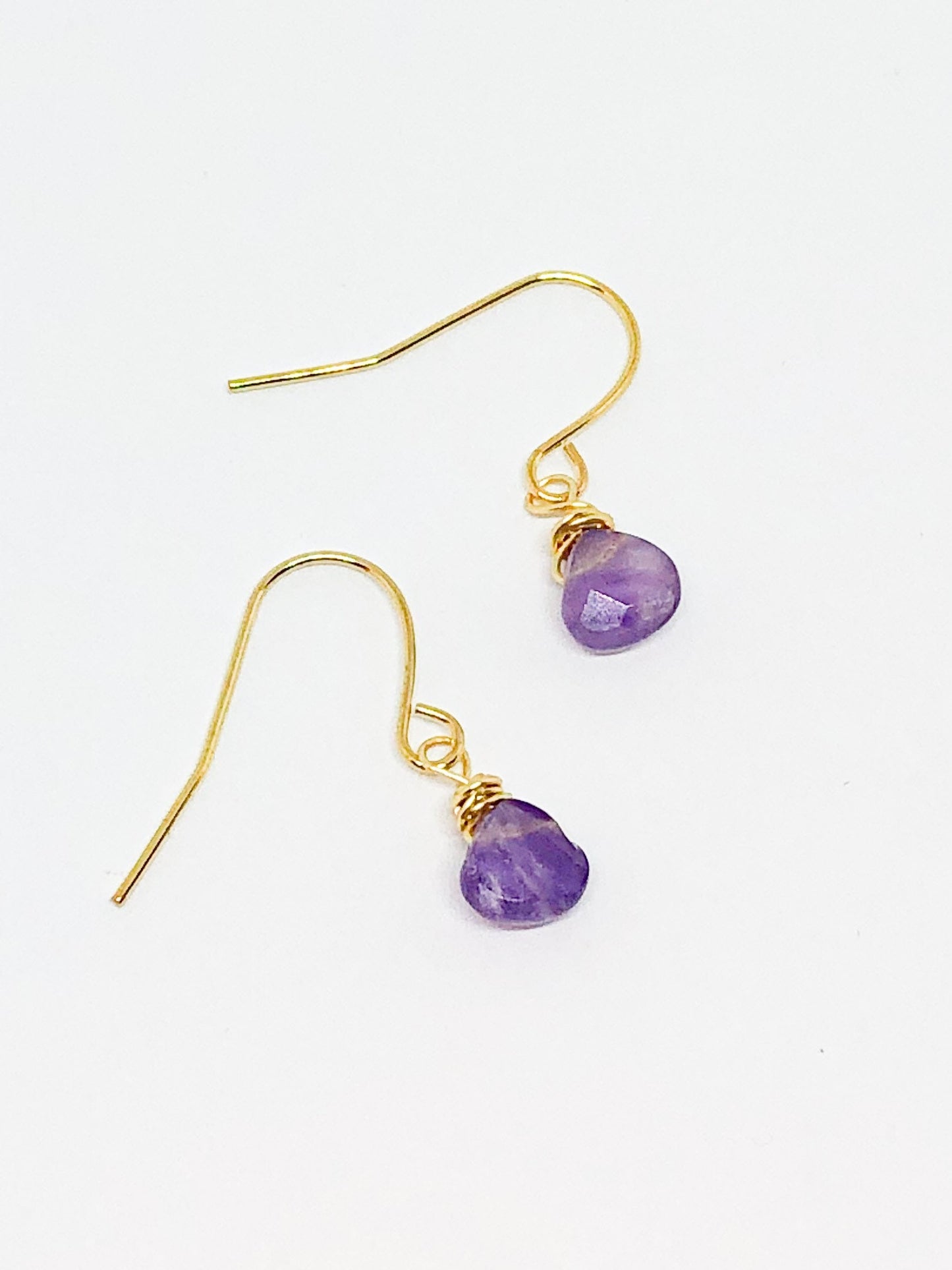 Dainty amethyst earrings