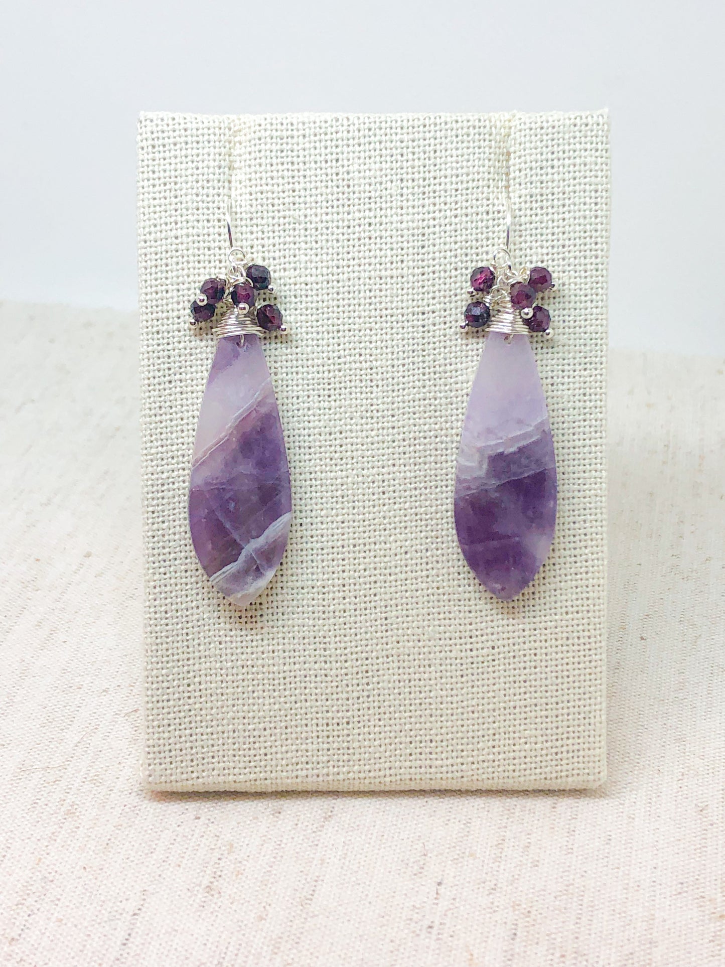 Amethyst gemstone earrings