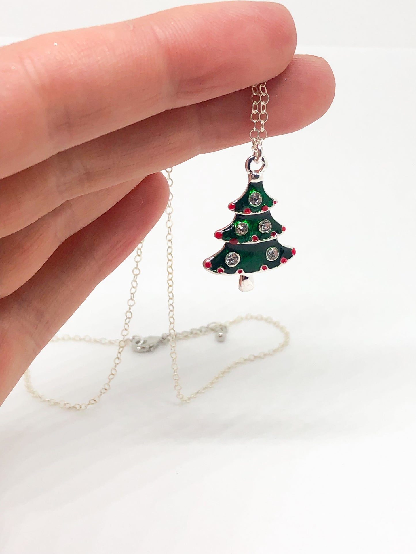 Christmas tree necklace