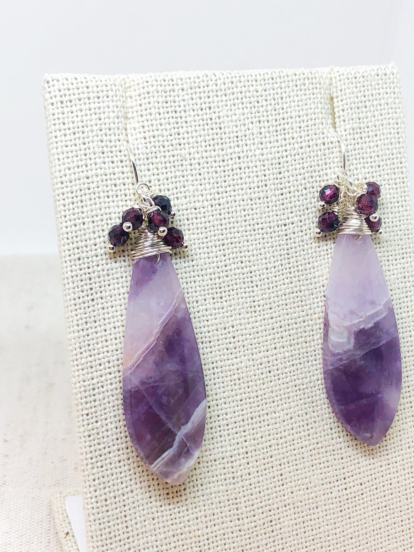 Amethyst gemstone earrings