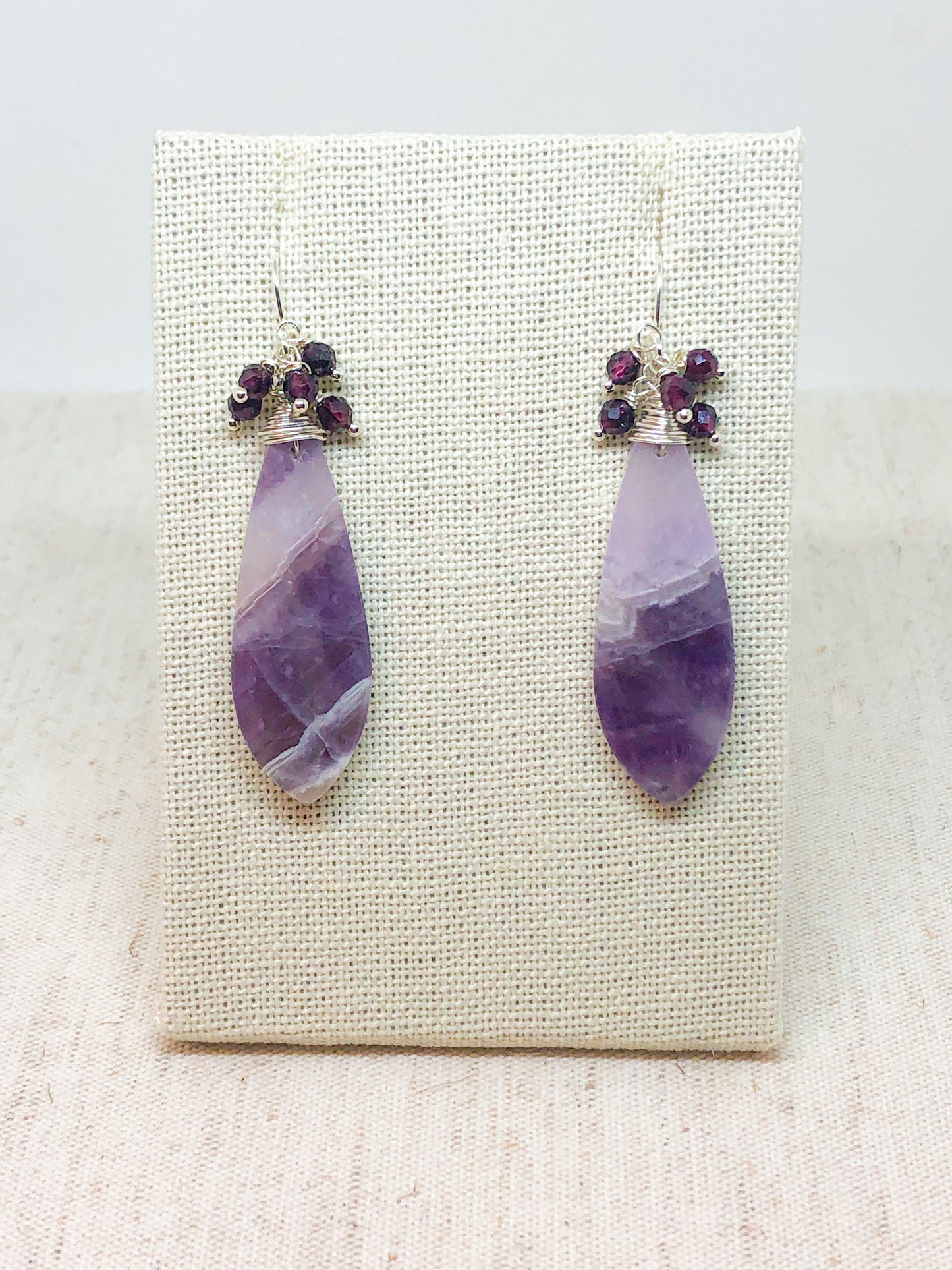 Amethyst gemstone earrings