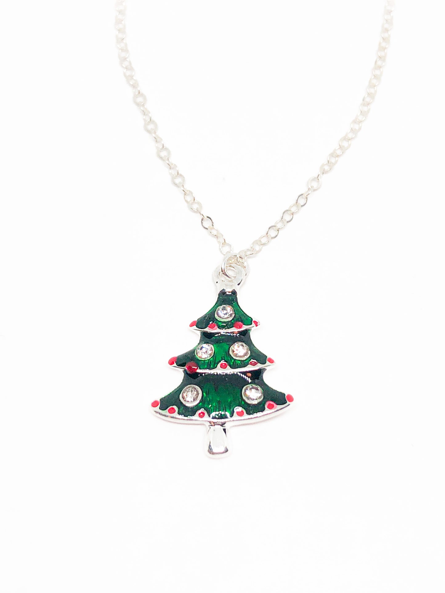 Christmas tree necklace